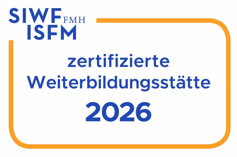 Zertifizierte Weiterbildungsstätte 2026, SIWF/ISFM Logo